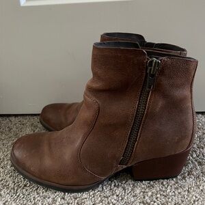 Kork-Ease Brown Leather Ankle Boots